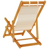 vidaXL Strandstoel inklapbaar met armleuningen acaciahout en textileen