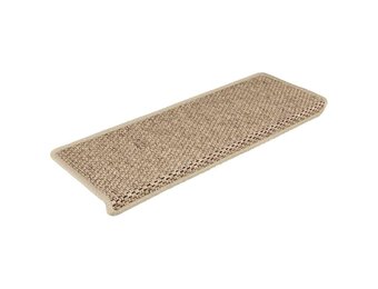 vidaXL Trapmatten zelfklevend 15 st sisal-look 65x21x4 cm zandkleurig