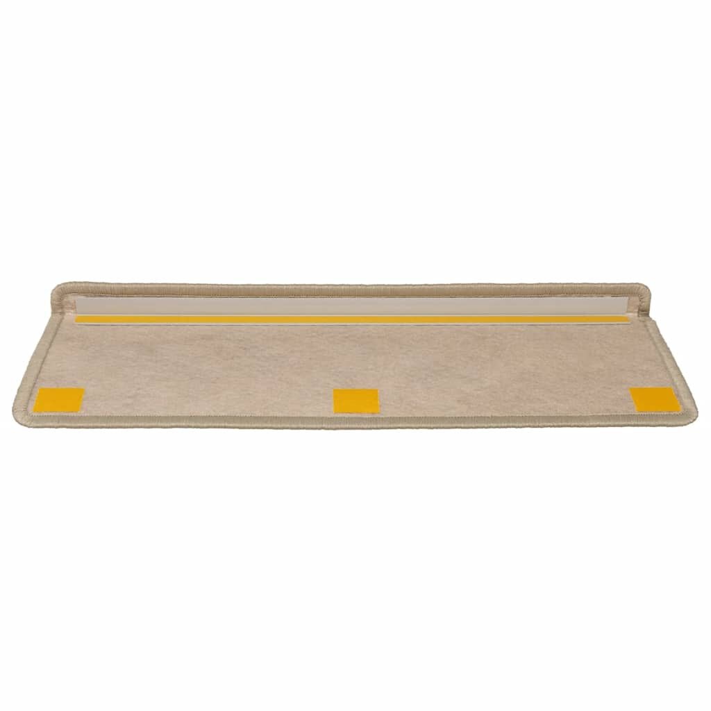 vidaXL Trapmatten zelfklevend 15 st sisal-look 65x21x4 cm zandkleurig