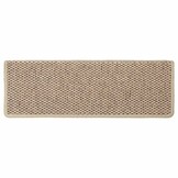 vidaXL Trapmatten zelfklevend 15 st sisal-look 65x21x4 cm zandkleurig