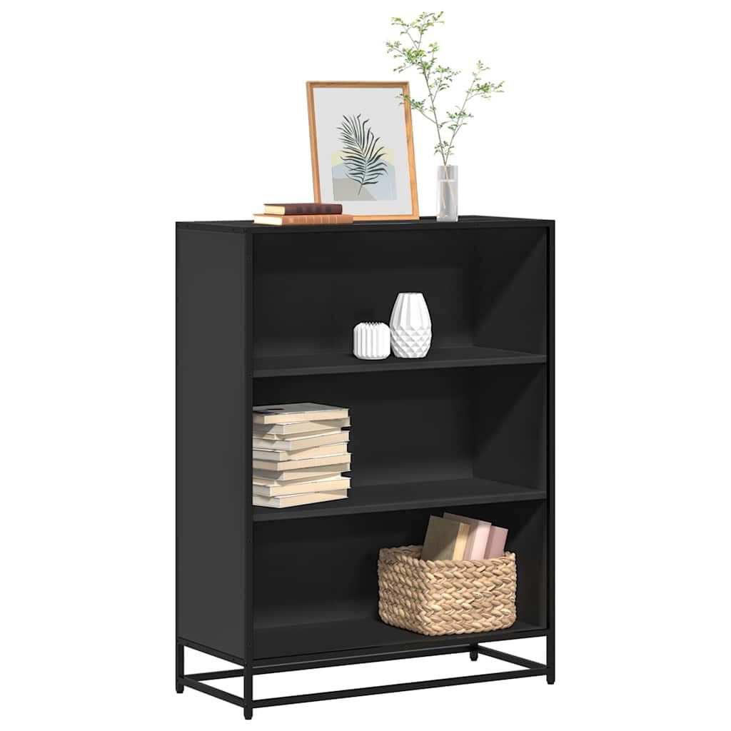 vidaXL Boekenkast 80,5x35x107,5 cm bewerkt hout zwart