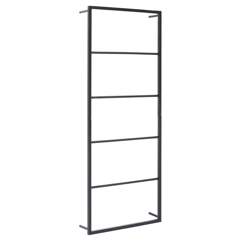 vidaXL Handdoekenrek 45x10x115 cm staal zwart