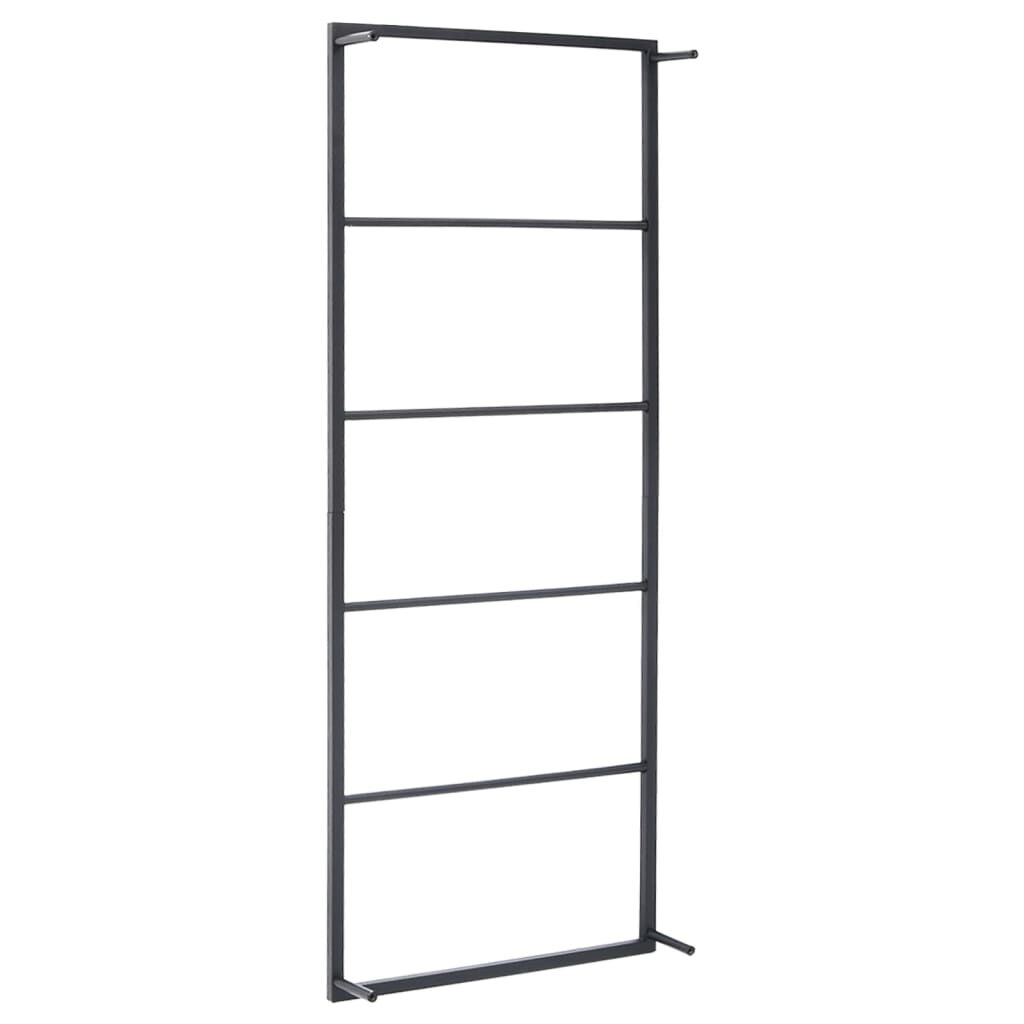 vidaXL Handdoekenrek 45x10x115 cm staal zwart
