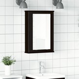 vidaXL Badkamerspiegelkast 42x12x60 cm spaanplaat zwart eikenkleurig