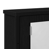 vidaXL Badkamerspiegelkast 42x12x60 cm spaanplaat zwart eikenkleurig