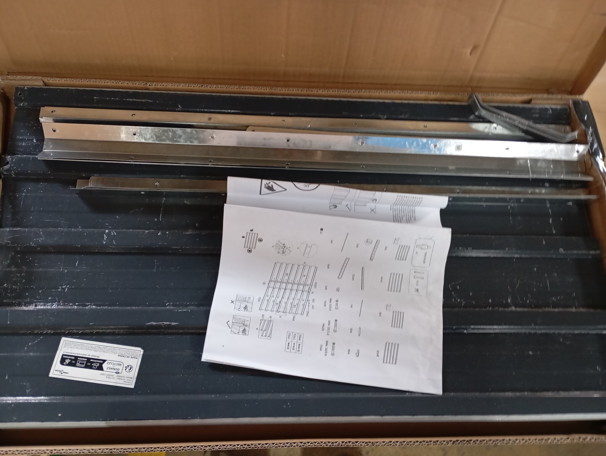 vidaXL Plantenbak verhoogd 240x40x77 cm gegalvaniseerd staal antraciet