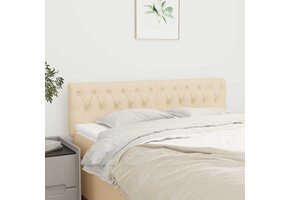 Hoofdbord stof crèmekleurig 144x7x78/88 cm - 34% Korting!