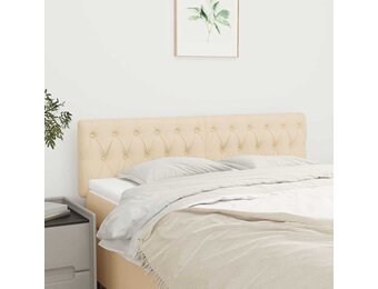 vidaXL Hoofdborden 144x7x78/88 cm stof crèmekleurig