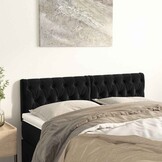 vidaXL Hoofdborden 2 st 72x7x78/88 cm fluweel zwart