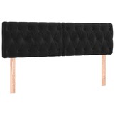 vidaXL Hoofdborden 2 st 72x7x78/88 cm fluweel zwart