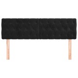 vidaXL Hoofdborden 2 st 72x7x78/88 cm fluweel zwart