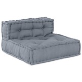 vidaXL Modulair Sofabet Stof Grijs 70 x 70 x 56 cm