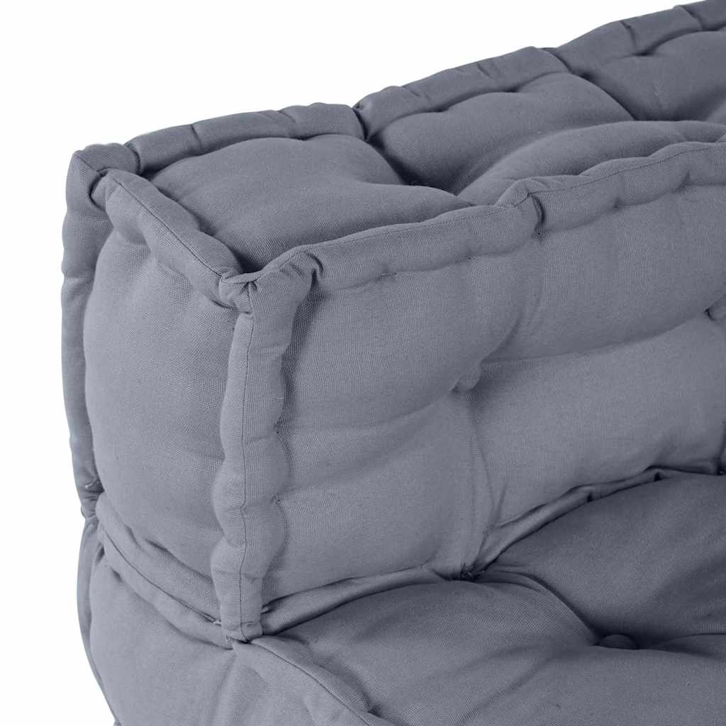 vidaXL Modulair Sofabet Stof Grijs 70 x 70 x 56 cm