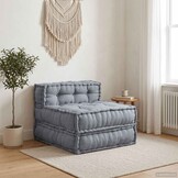 vidaXL Modulair Sofabet Stof Grijs 70 x 70 x 56 cm