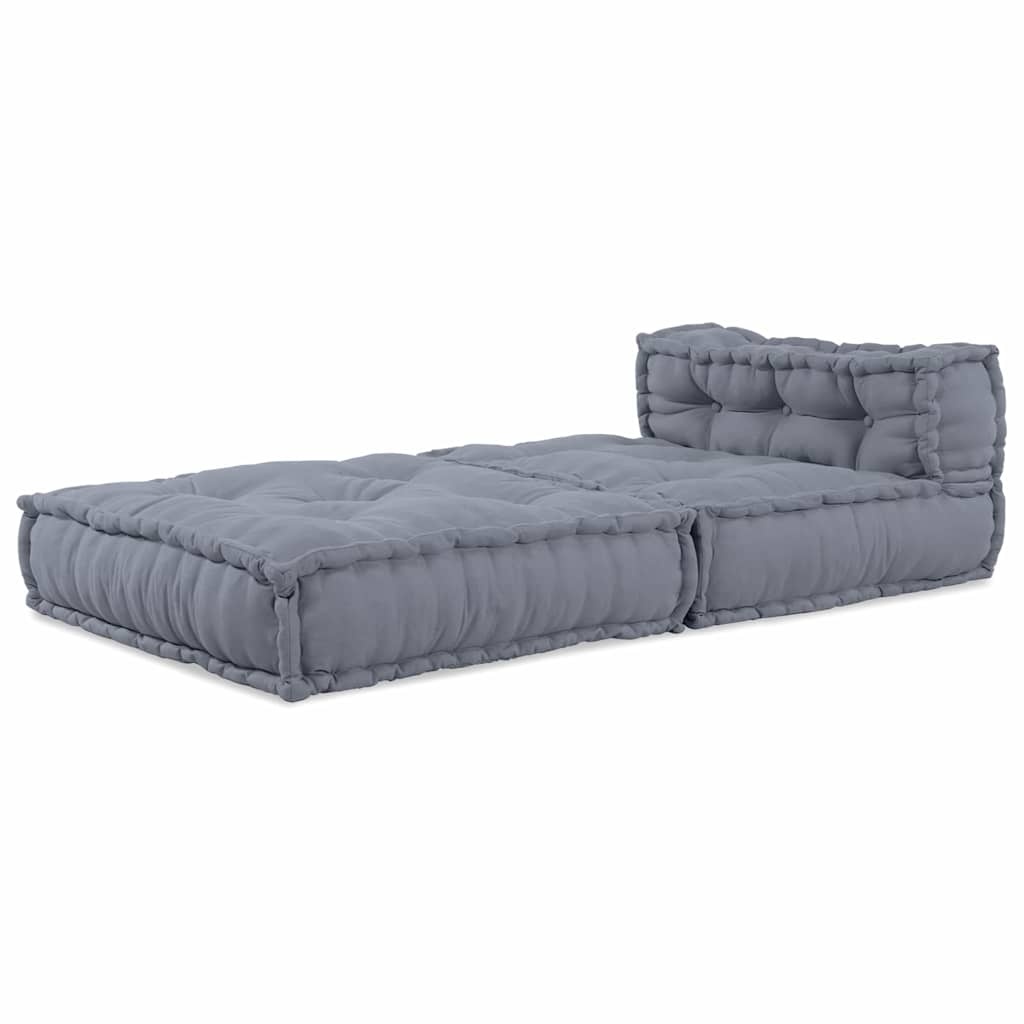 vidaXL Modulair Sofabet Stof Grijs 70 x 70 x 56 cm