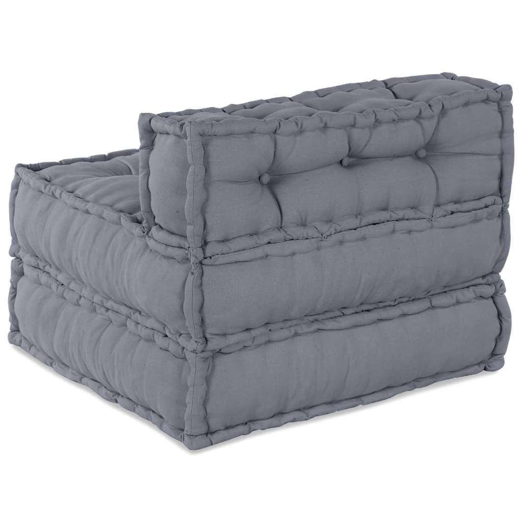 vidaXL Modulair Sofabet Stof Grijs 70 x 70 x 56 cm