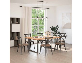 vidaXL Eettafelpoten 2 st U-vormig 100x(72-73) cm staal antraciet