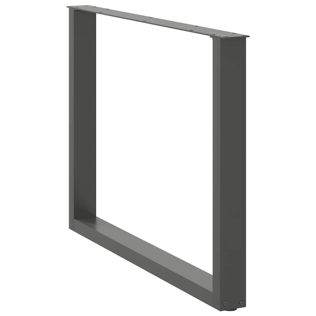 vidaXL Eettafelpoten 2 st U-vormig 100x(72-73) cm staal antraciet