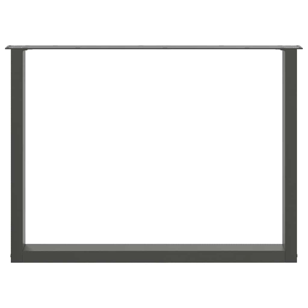 vidaXL Eettafelpoten 2 st U-vormig 100x(72-73) cm staal antraciet