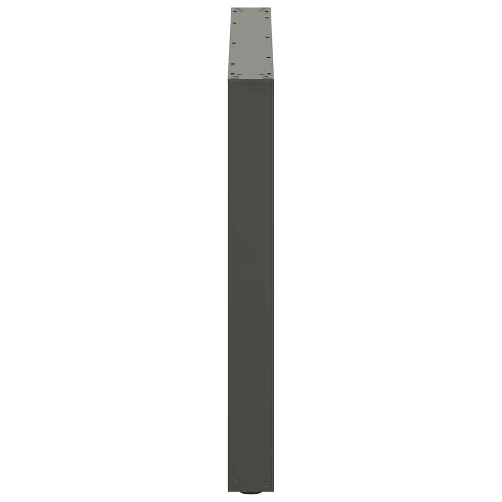 vidaXL Eettafelpoten 2 st U-vormig 100x(72-73) cm staal antraciet