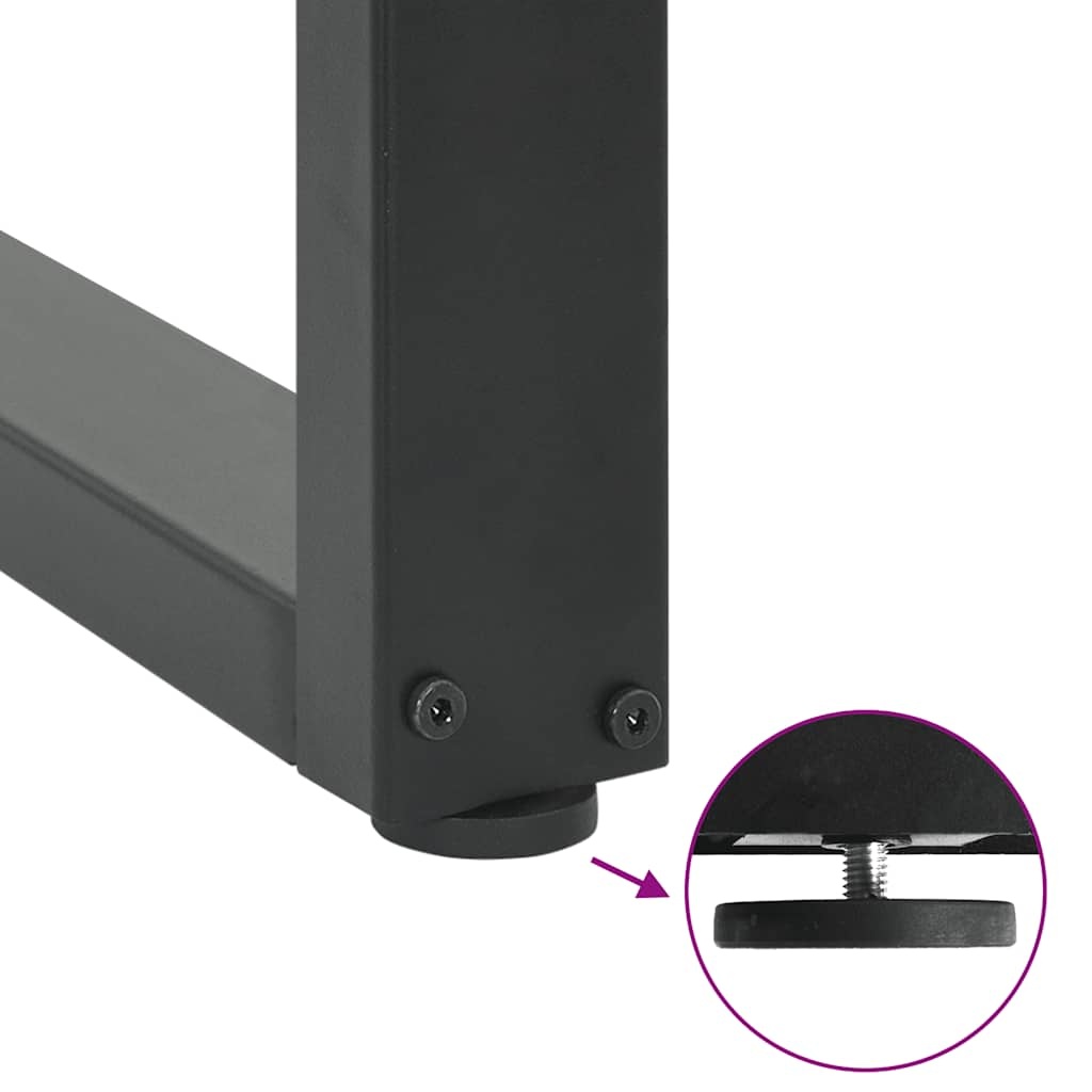 vidaXL Eettafelpoten 2 st U-vormig 100x(72-73) cm staal antraciet