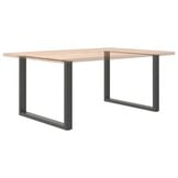vidaXL Eettafelpoten 2 st U-vormig 100x(72-73) cm staal antraciet