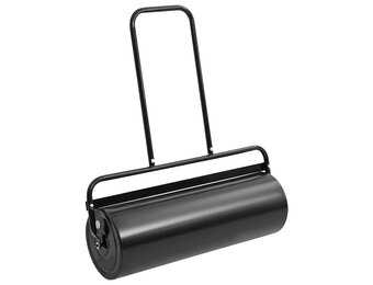 vidaXL Gazonroller duwmodel 63 L ijzer en staal zwart