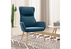 Blauwe Fluwelen Relaxstoel - 41% Korting!