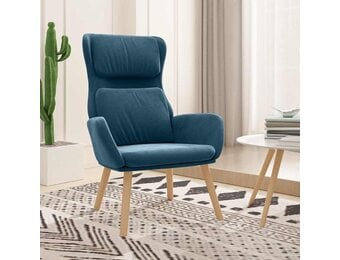 vidaXL Relaxstoel fluweel blauw