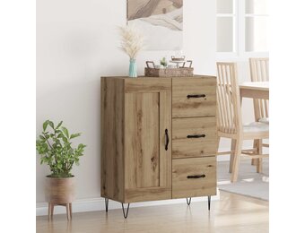 vidaXL Dressoir Artisan Eik 69,5 x 34 x 90 cm Geconstrueerd hout