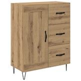 vidaXL Dressoir Artisan Eik 69,5 x 34 x 90 cm Geconstrueerd hout