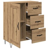 vidaXL Dressoir Artisan Eik 69,5 x 34 x 90 cm Geconstrueerd hout