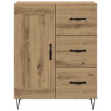 vidaXL Dressoir Artisan Eik 69,5 x 34 x 90 cm Geconstrueerd hout