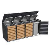 Container ombouw - 4 containers - 265x80x116cm - houtlook