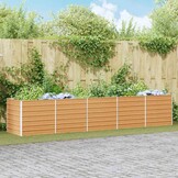 vidaXL Verhoogde plantenbak Licht Bruin 400 x 80 x 77 cm