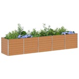 vidaXL Verhoogde plantenbak Licht Bruin 400 x 80 x 77 cm
