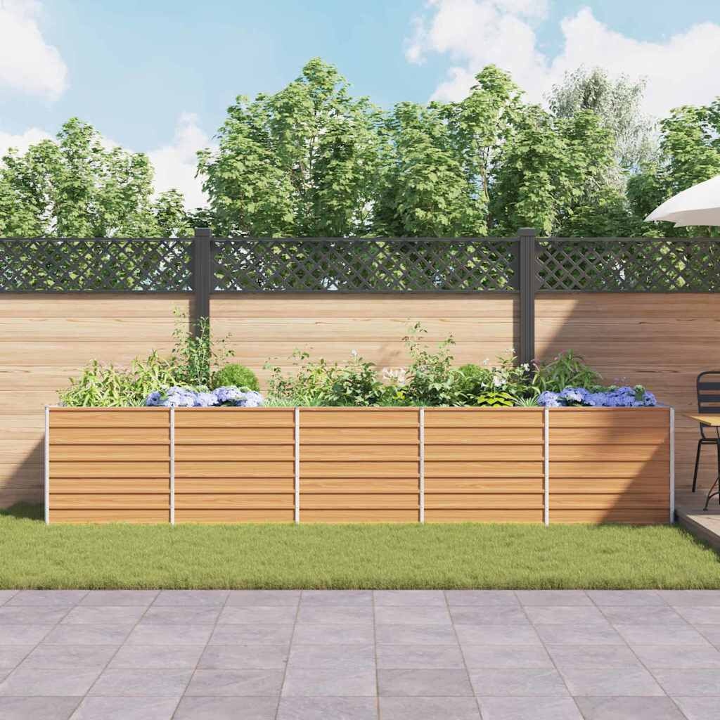 vidaXL Verhoogde plantenbak Licht Bruin 400 x 80 x 77 cm