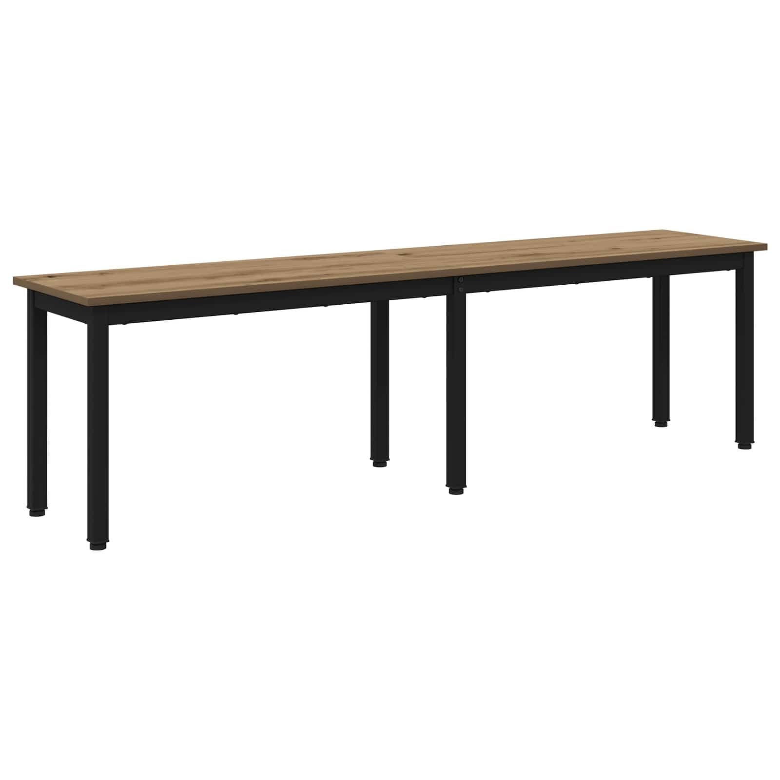 vidaXL Bank Artisanaal eiken 160 x 35 x 45 cm Bewerkt hout