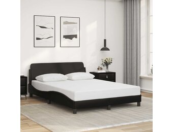vidaXL Bedframe Dover zwart 135x190 cm kunstleer