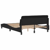 vidaXL Bedframe Dover zwart 135x190 cm kunstleer