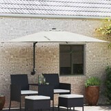vidaXL Tuinparasol Beige, Zwart 248.5 x 247.5 x 160 cm