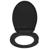 vidaXL Toiletbril soft-close met quick-release ontwerp zwart
