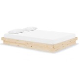 vidaXL Bedframe massief hout 135x190 cm
