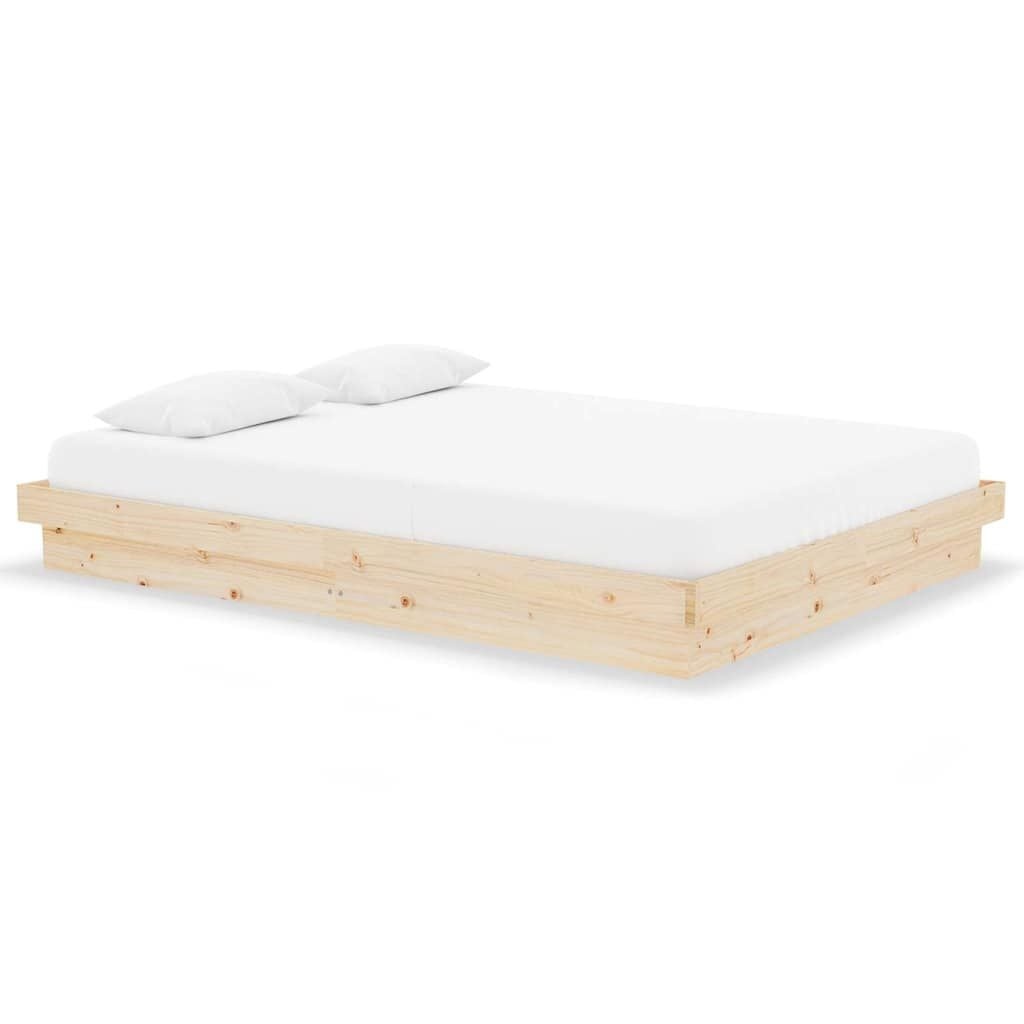 vidaXL Bedframe massief hout 135x190 cm