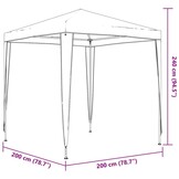 vidaXL Partytent professioneel 2x2 m antraciet