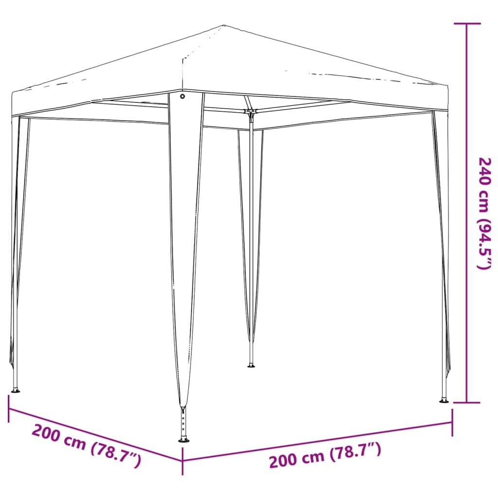 vidaXL Partytent professioneel 2x2 m antraciet