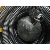 vidaXL Zuigslang met messing koppelingen 1,1'' 15 m PVC zwart