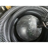 vidaXL Zuigslang met messing koppelingen 1,1'' 15 m PVC zwart