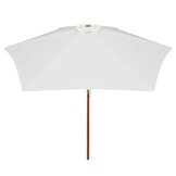 vidaXL Parasol 270x270 cm houten paal crèmewit
