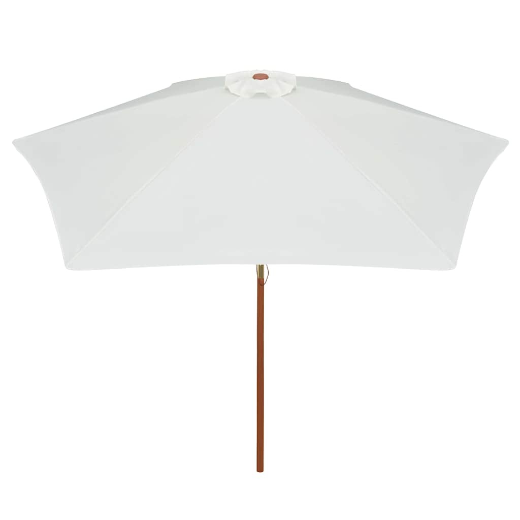 vidaXL Parasol 270x270 cm houten paal crèmewit